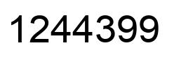 Number 1244399 black image