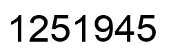 Number 1251945 black image