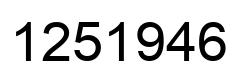 Number 1251946 black image