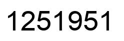 Number 1251951 black image