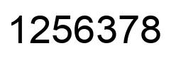 Number 1256378 black image