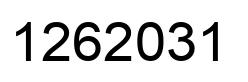 Number 1262031 black image