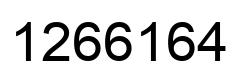 Number 1266164 black image