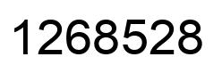 Number 1268528 black image