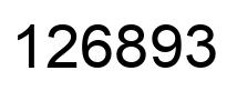 Number 126893 black image