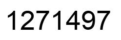 Number 1271497 black image