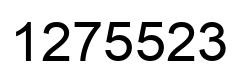 Number 1275523 black image