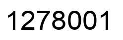 Number 1278001 black image