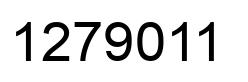 Number 1279011 black image