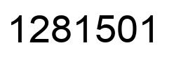 Number 1281501 black image