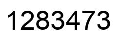 Number 1283473 black image