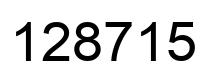 Number 128715 black image