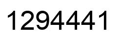 Number 1294441 black image