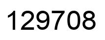 Number 129708 black image
