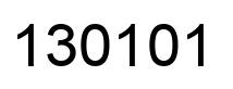 Number 130101 black image