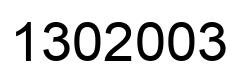 Number 1302003 black image