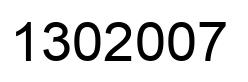 Number 1302007 black image