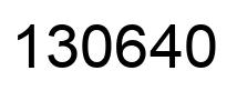 Number 130640 black image