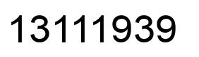 Número 13111939 imagen negro