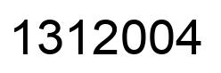 Number 1312004 black image
