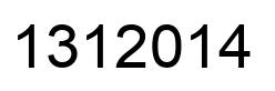 Number 1312014 black image