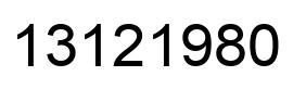 Número 13121980 imagen negro