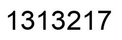 Number 1313217 black image