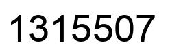Number 1315507 black image
