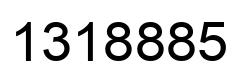 Number 1318885 black image