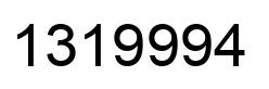 Number 1319994 black image