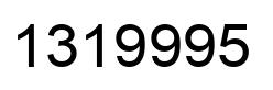Number 1319995 black image