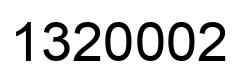 Number 1320002 black image