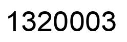 Number 1320003 black image