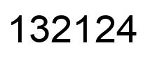 Number 132124 black image