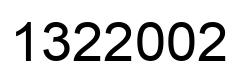 Number 1322002 black image