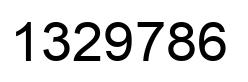 Number 1329786 black image