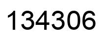Number 134306 black image