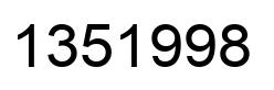 Número 1351998 imagen negro