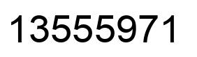 Número 13555971 imagen negro