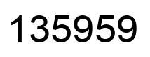 Number 135959 black image