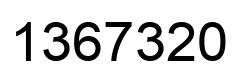 Number 1367320 black image