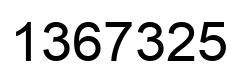 Number 1367325 black image