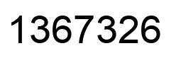 Number 1367326 black image