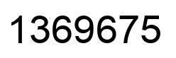 Number 1369675 black image