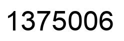 Number 1375006 black image