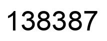 Number 138387 black image