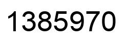 Number 1385970 black image