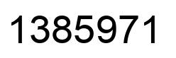 Number 1385971 black image