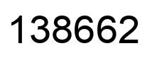Number 138662 black image