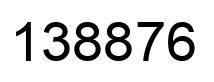 Number 138876 black image